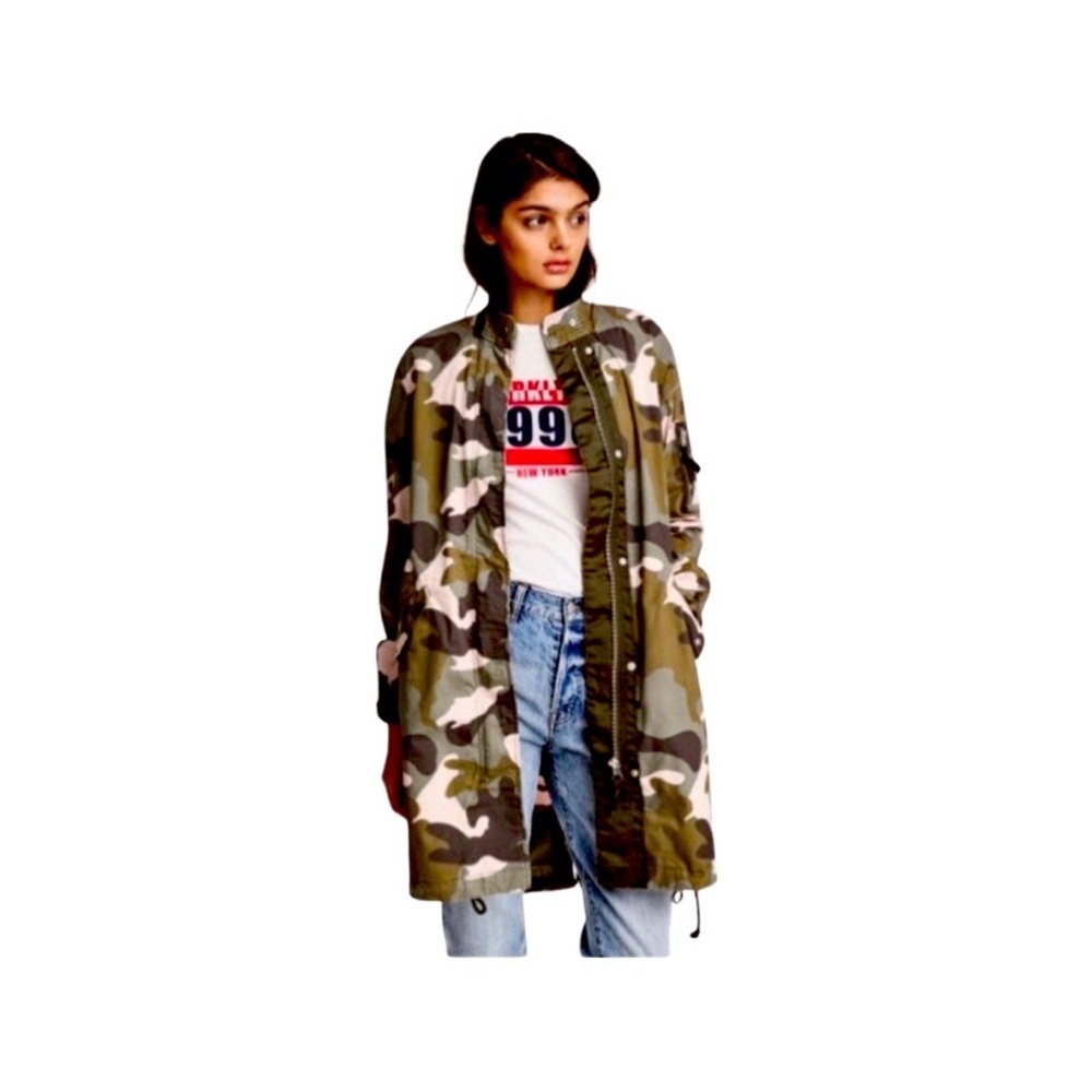 H&M Green Camouflage Utility Jacket